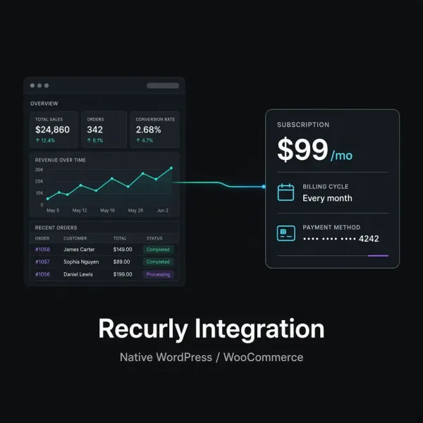 Recurly Integration for WooCommerce — native Recurly.js checkout plugin from Munjr